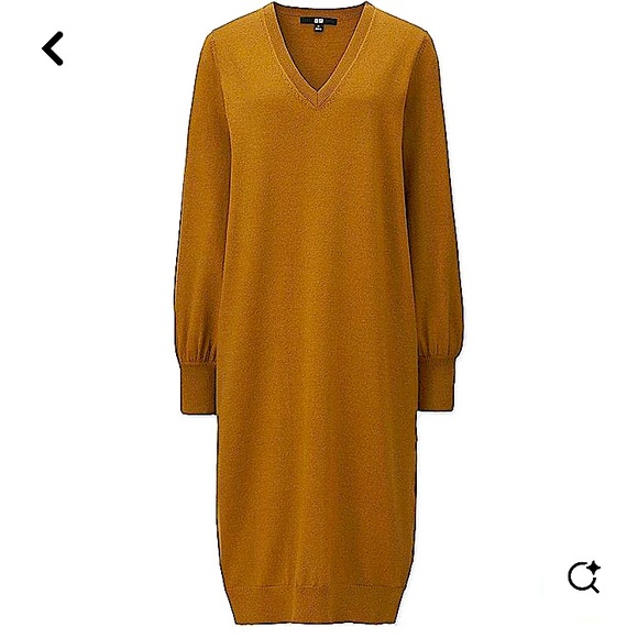 Uniqlo Dresses & Skirts - Uniqlo Mustard Merino Wool Sweater Dress - gently used, size S-M